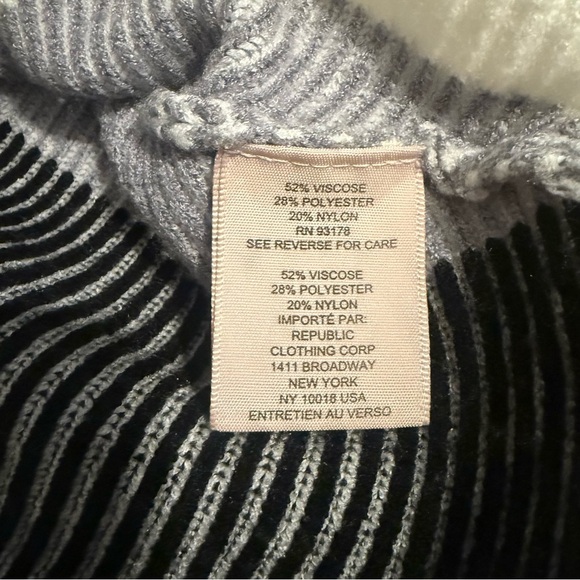 Philosophy Republic Clothing Crew Neck Sweater - Black, White, and Grey Stripes - Picture 5 of 6